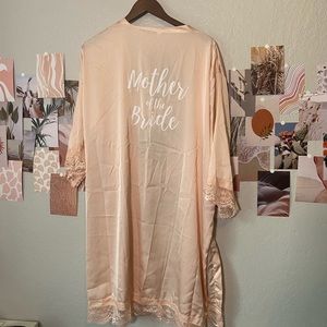 Mother Of The Bride Light Pink Silk Robe